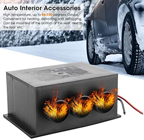 Garsent 12V 600W Autoheizung, 3-Loch-tragbares Auto-Heizgebläse, Winterheizung, wärmer, Windschutzsc
