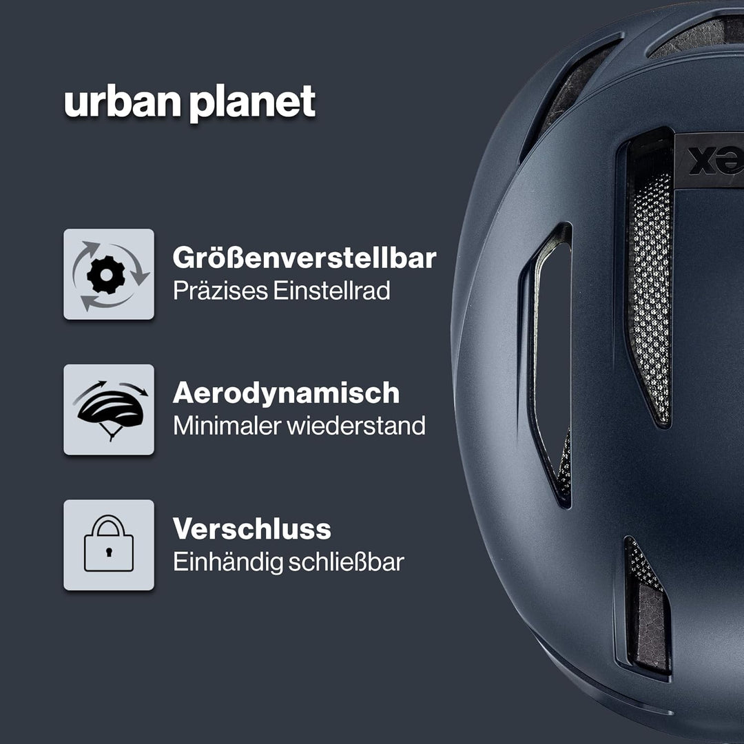 uvex urban Planet - nachhaltiger Fahrradhelm für Damen und Herren 54-58 cm Single deep space matt, 5