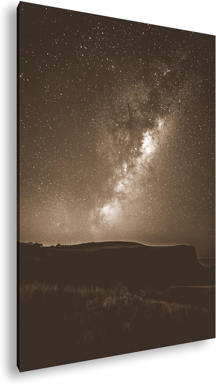deyoli unsere magische Galaxie am Nachthimmel Effekt: Sepia, Format: 80x60 als Leinwandbild, Motiv f