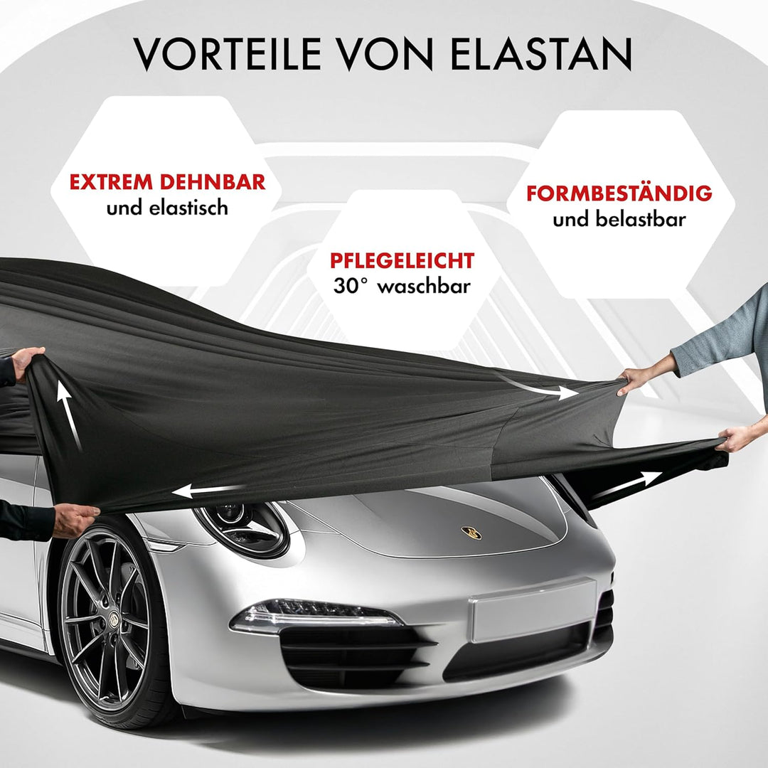 WALSER Premium Abdeckung Auto Indoor Stretch Plus Qualitätssieger Sehr Gut* Autoabdeckung Winter Aut