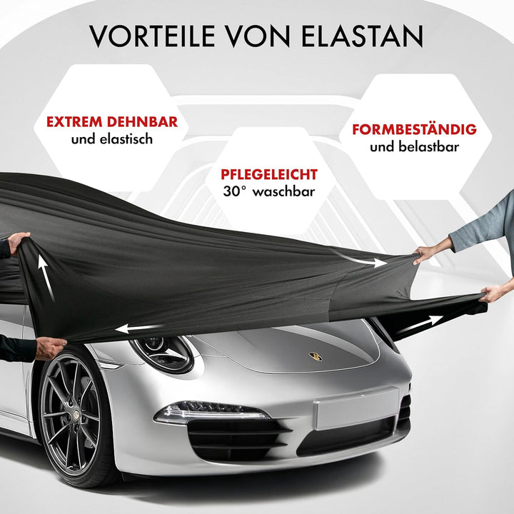 WALSER Premium Abdeckung Auto Indoor Stretch Plus Qualitätssieger Sehr Gut* Autoabdeckung Winter Aut