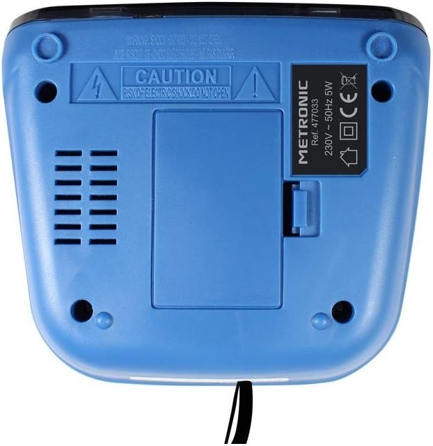 Metronic 477033 Uhrenradio - Radiowecker FM Radio Duo Colors LED Anzeige Blau/Schwarz, Blau