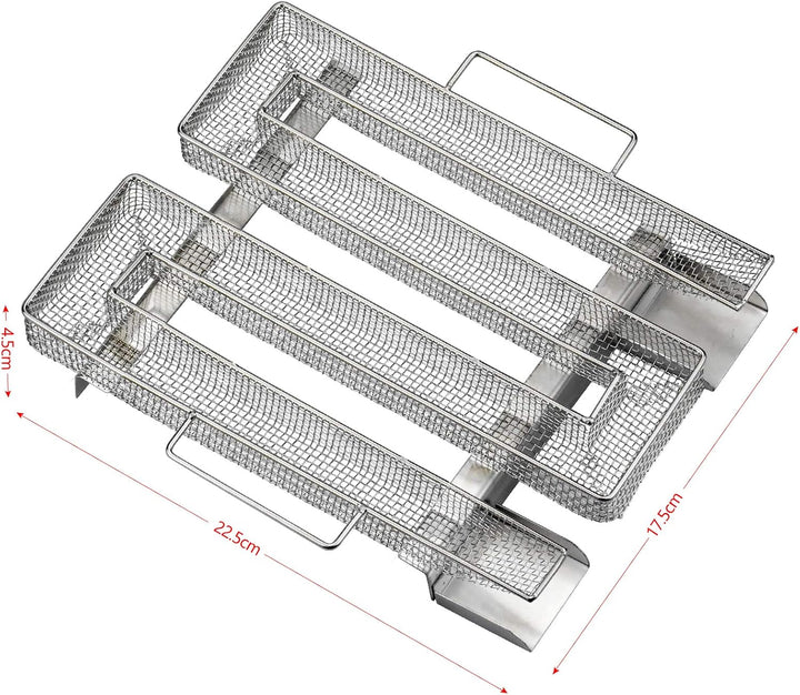 Sparbrand Kaltrauchgenerator Kaltraucherzeuger Edelstahl mit Griff für Kalträuchern Kugelgrill Grill