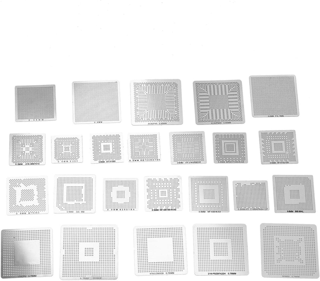 130 Stück IC Chip BGA Reballing Stencil Kits, etc für alle Arten von BGA-Chips, Lötmodelle für Lapto