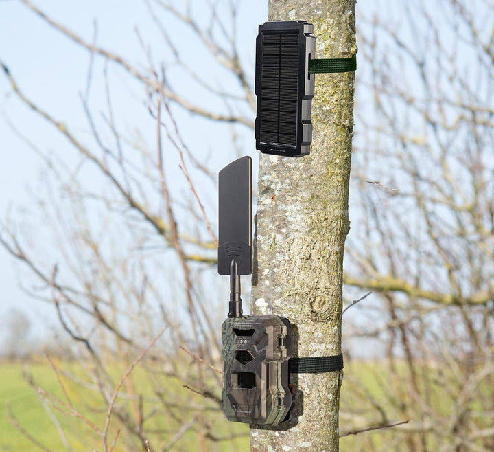 VisorTech 4G-Solar-Wildkamera: 4G/LTE-Akku-Wildkamera mit 2K-Auflösung und Akku-Solarpanel, 5.000 mA
