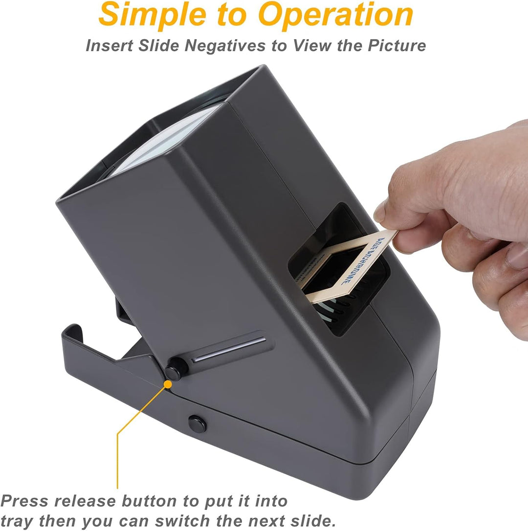 LED Diabetrachter für Alte Dias, 35mm Negativ und Diaprojektor Dia-Betrachter, mit 3-fache Vergrösse