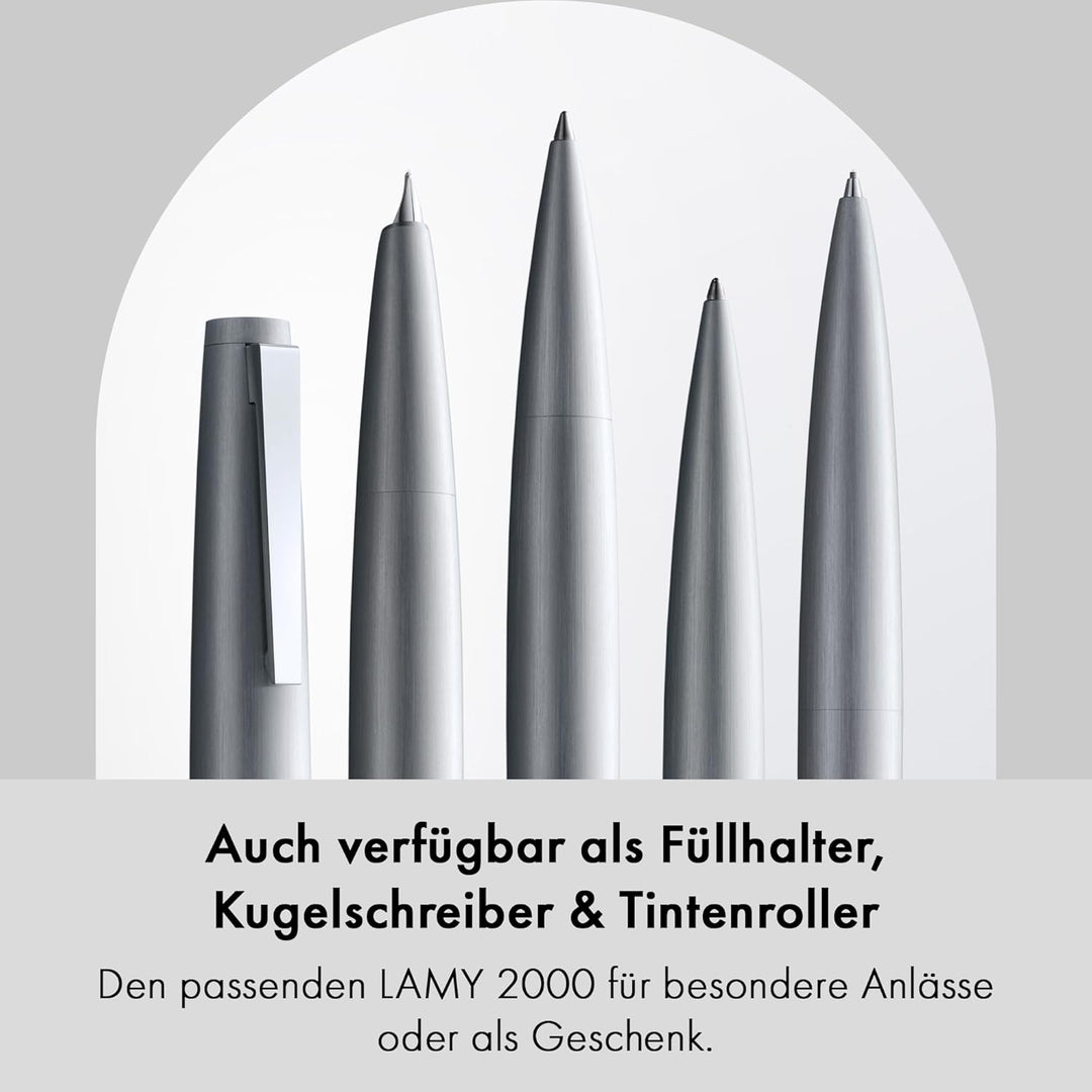 LAMY 2000 Druckbleistift 102 – Bleistift mit einem Gehäuse aus Edelstahl in der Farbe Silber und Rad