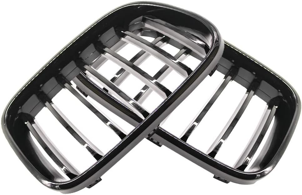 HZTWFC ABS glänzend schwarz Single Slat Sport Nierengitter Zubehör Styling Ersatz Racing Frontstosss