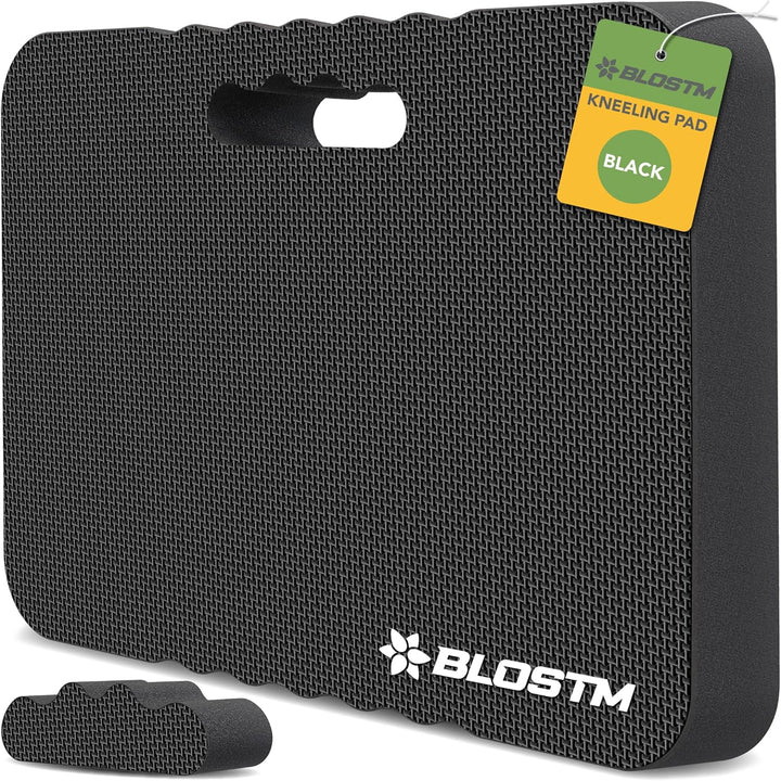 BLOSTM Extra Dicker Garten Kniekissen - Grosser Schwarzer Schaumstoff-Kniebrett, Wasserabweisender K