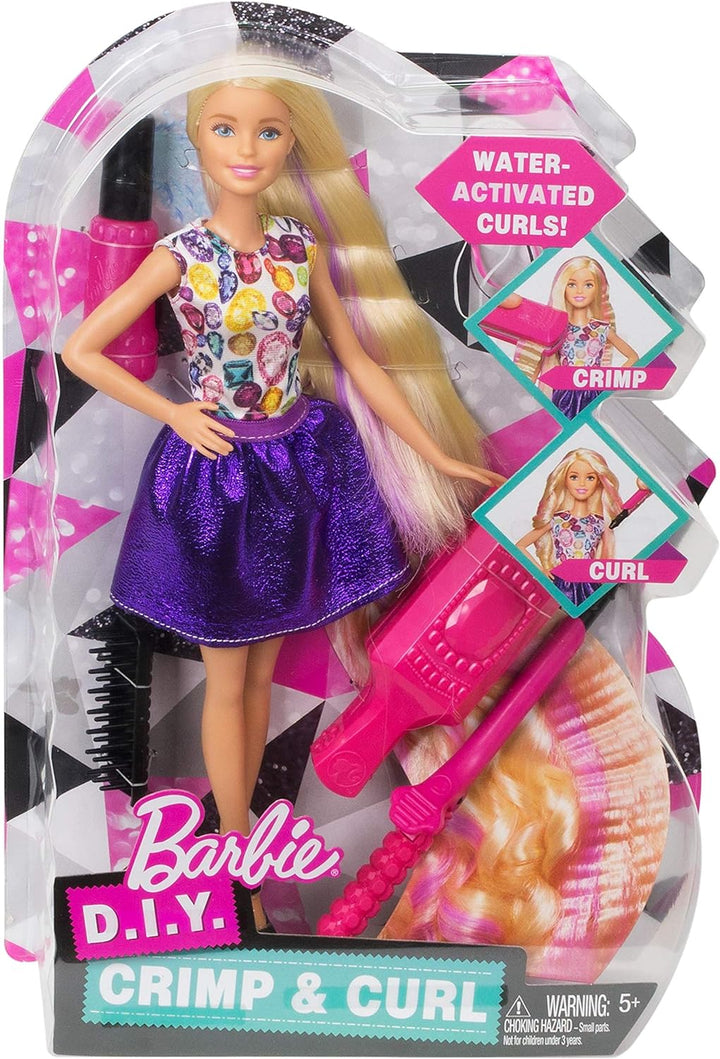 Barbie DWK49 - Hairstyling Spielset, ohne Hitze und mit Wasser verschiedene Frisuren zaubern, Spielz