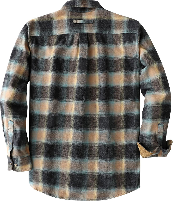 Dubinik® Flanellhemd Herren Button Down Kariert Baumwollhemd Freizeithemd Hemd Herren Langarm mit Zw