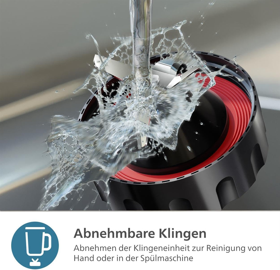 Philips 5000-Serie Standmixer inkl. Blend-and-go-Behälter - 1200 W. 2L maximales Fassungsvermögen. P