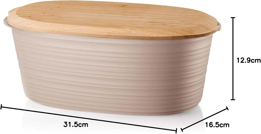 Guzzini - Tierra, Gebäckdose, Brotkasten - Taubengrau, 31,5 x 16,5 x 12,9 | 3 Liter - 197300158