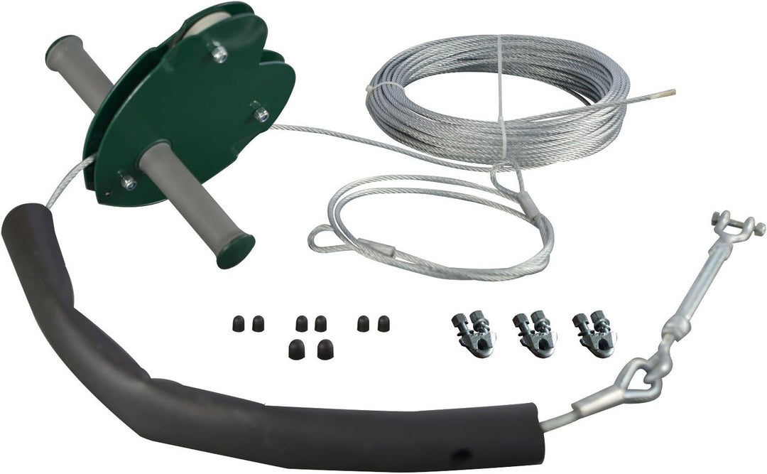 Seilbahn Gartenseilbahn für Kinder 25m Kabelbahn Drahtseilbahn ohne Sitz