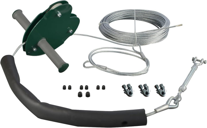 Seilbahn Gartenseilbahn für Kinder 25m Kabelbahn Drahtseilbahn ohne Sitz