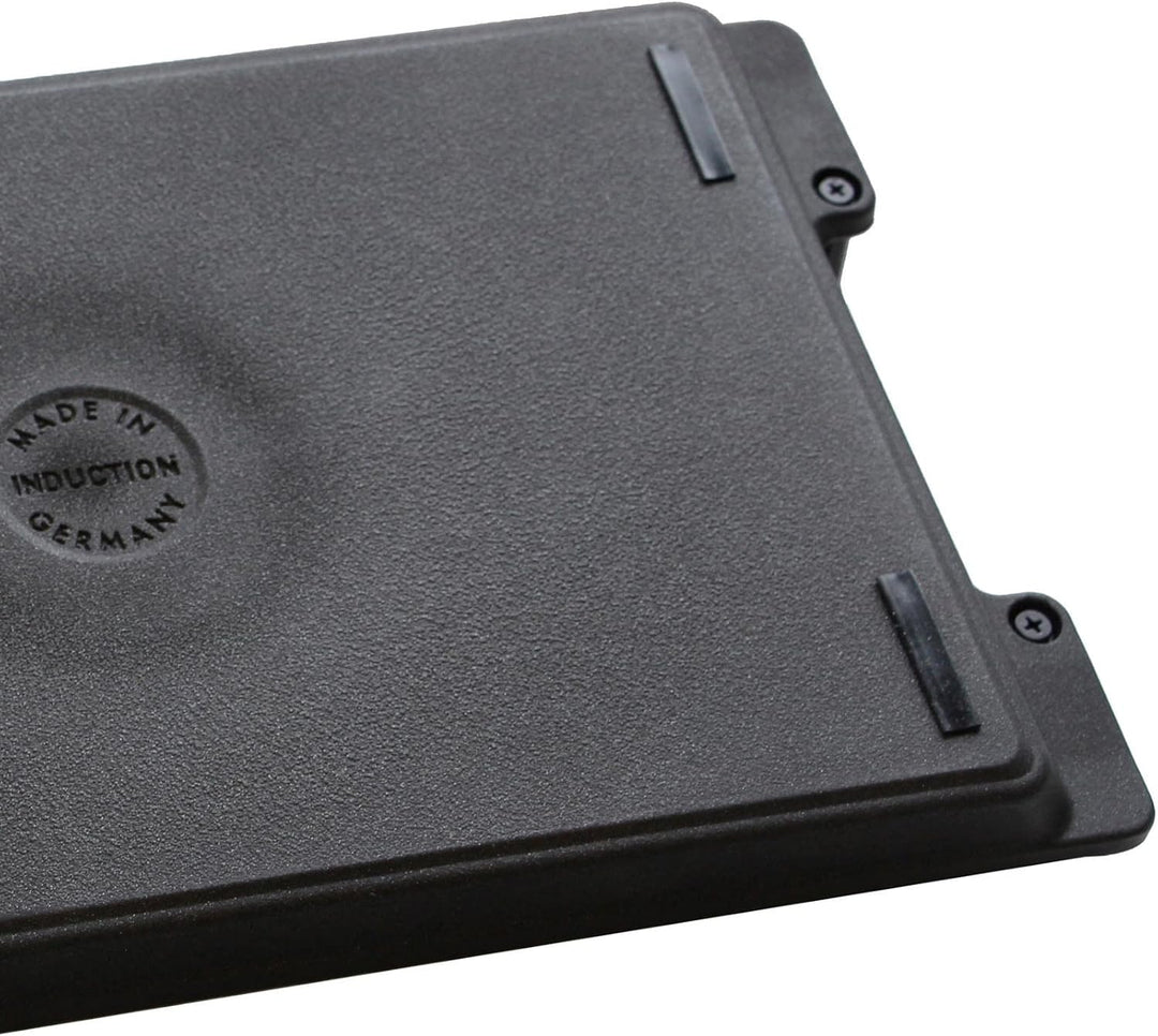 Eurolux geriffelte Grillplatte 41 x 24 cm - induktive vollflächig gerillte Servierplatte Aluguss bes