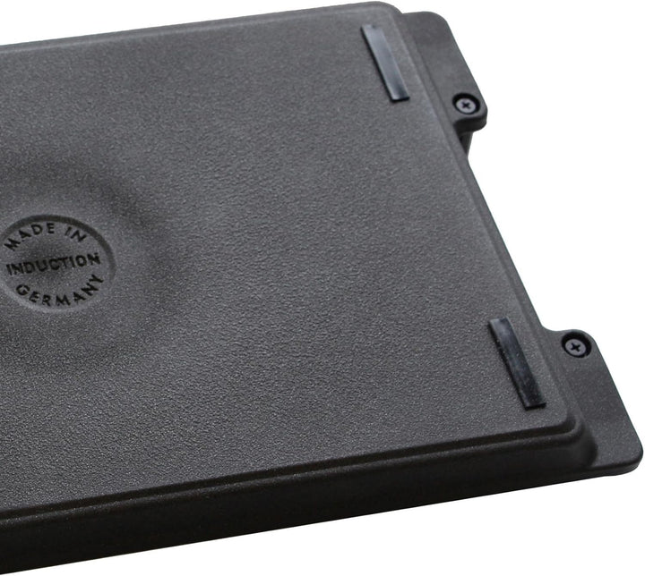 Eurolux geriffelte Grillplatte 41 x 24 cm - induktive vollflächig gerillte Servierplatte Aluguss bes