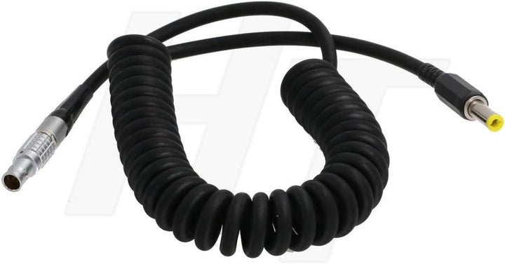 HangTon DC Stecker 5.5x2.1mm Barrel 2 Pin gewickeltes Stromkabel für Teradek Bond Bolt, Atomos Monit