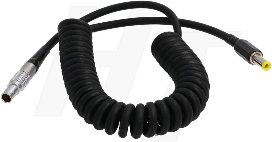 HangTon DC Stecker 5.5x2.1mm Barrel 2 Pin gewickeltes Stromkabel für Teradek Bond Bolt, Atomos Monit