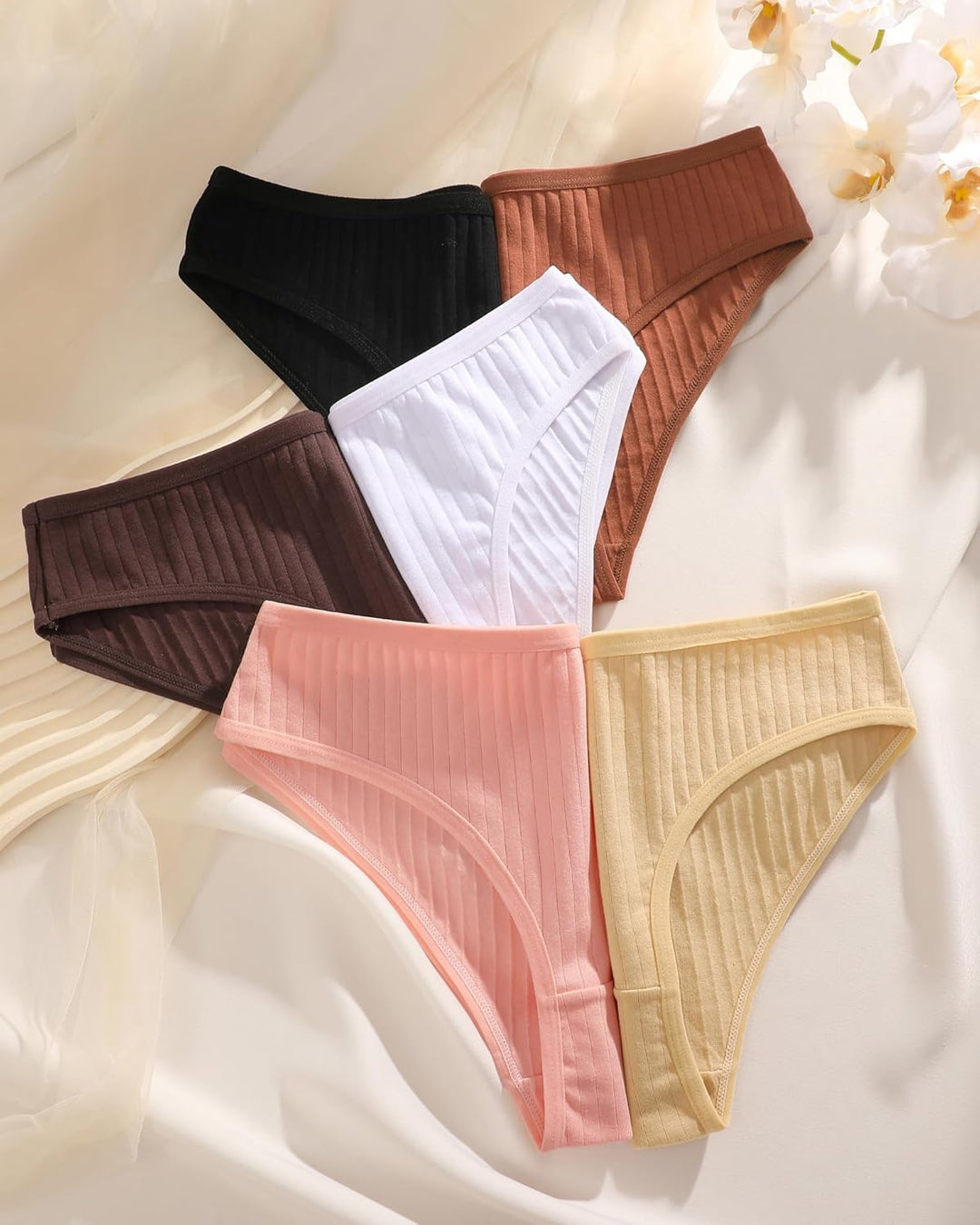 BeReady 6er Pack Unterhosen Damen Baumwolle Stretch Slips Baumwoll Hipster Bequeme Unterwäsche Cotto