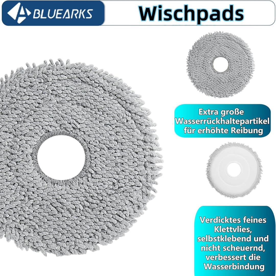 Bluearks 21 Stück Zubehör für Dreame L10s Pro Ultra Heat/X30 Ultra Saugroboter, Bestehend Aus 1 Haup