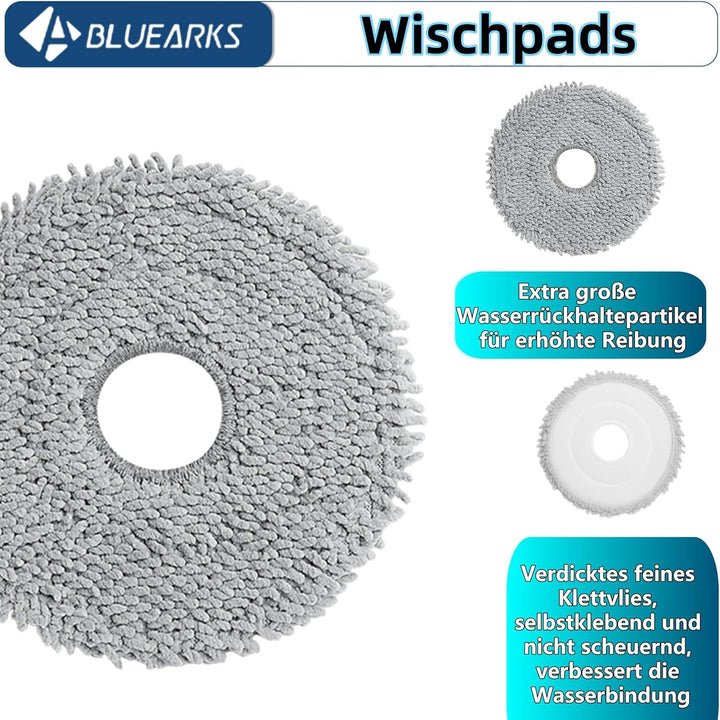 Bluearks 21 Stück Zubehör für Dreame L10s Pro Ultra Heat/X30 Ultra Saugroboter, Bestehend Aus 1 Haup
