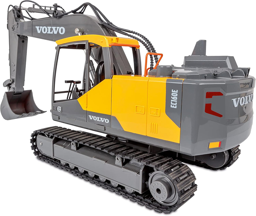 Carson 500907339 Raupenbagger Volvo 1:16 - Ferngesteuertes Baufahrzeug für Kinder ab 8 Jahren, RC Ba