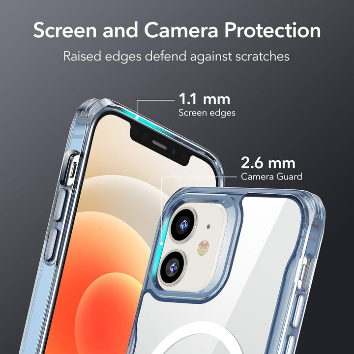 ESR für iPhone 12 Hülle und iPhone 12 Pro Hülle, Kompatibel mit MagSafe HaloLock, Hybrid Magnetische
