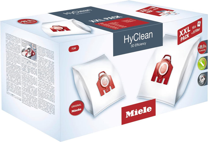 Miele Original Zubehör – XXL-Pack HyClean 3D FJM Staubsaugerbeutel – Hält den Staub im Staubsauger (