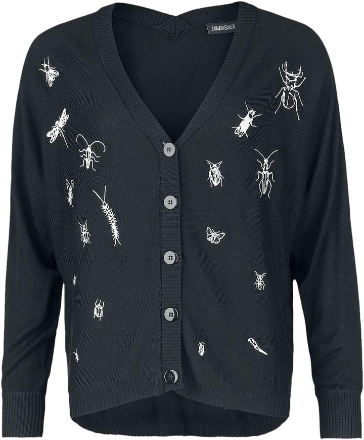 Jawbreaker Way Out Cardigan Frauen Cardigan schwarz/weiss Gothic XS Schwarz/Weiss, XS Schwarz/Wei&#x