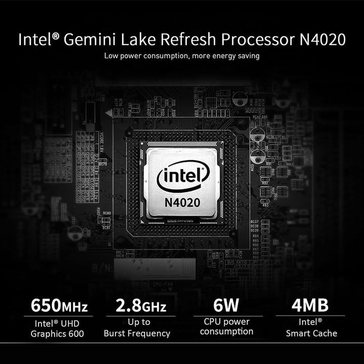 Beelink T4 PRO - Ultra Compact Mini PC mit Windows 10 Pro, Intel Celeron N3350, UHD 4K, RAM 4 GB LPD