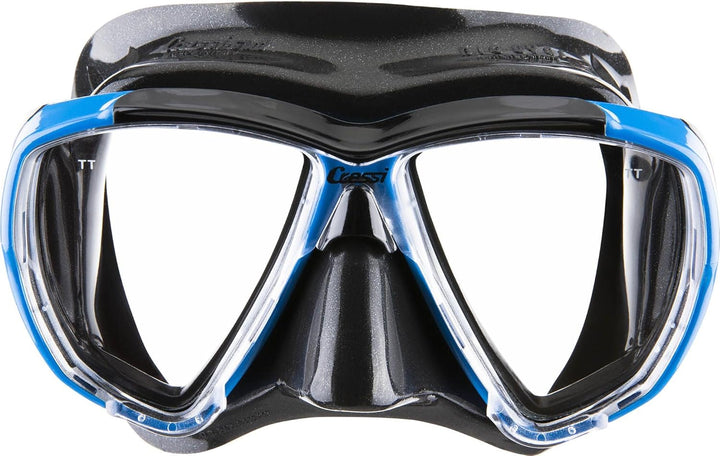 Cressi Tauchmaske Big Eyes Crystal Schwarz/Blau, Schwarz/Blau