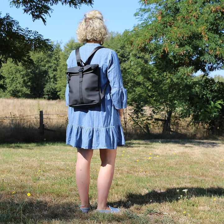 Christian Wippermann Kleiner Damen RollTop Laptop Rucksack Plane Tagesrucksack Rollrucksack Daypack