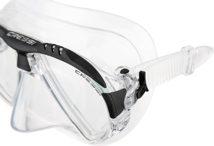 Cressi Matrix Tauchen Schnorcheln Maske Transparent/Schwarz Einheitsgrösse Single, Transparent/Schwa