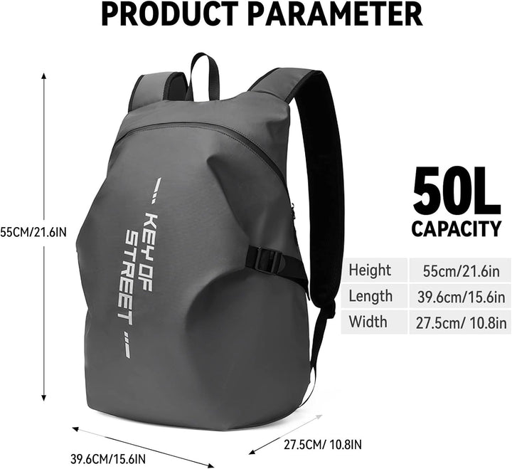 Motorradrucksäcke für Herren, wasserdichter Helmrucksack, Motorradzubehör, Laptoptaschen, Reiserucks