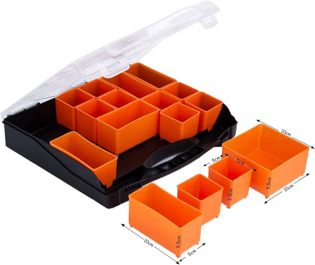 BigDean Sortierkasten Werkzeugkoffer mit 4 herausnehmbaren Schubladen - Sortierkästen Sortierkoffer