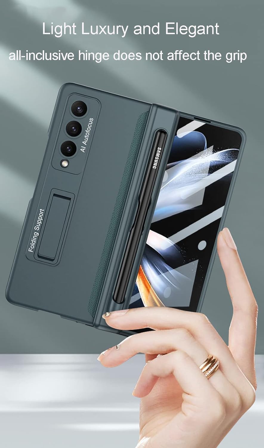CeeEee Samsung Galaxy Z Fold 4 Hülle 5g 360 Grad Vollschutz Case Built in Bildschirm Schutz Handyhül