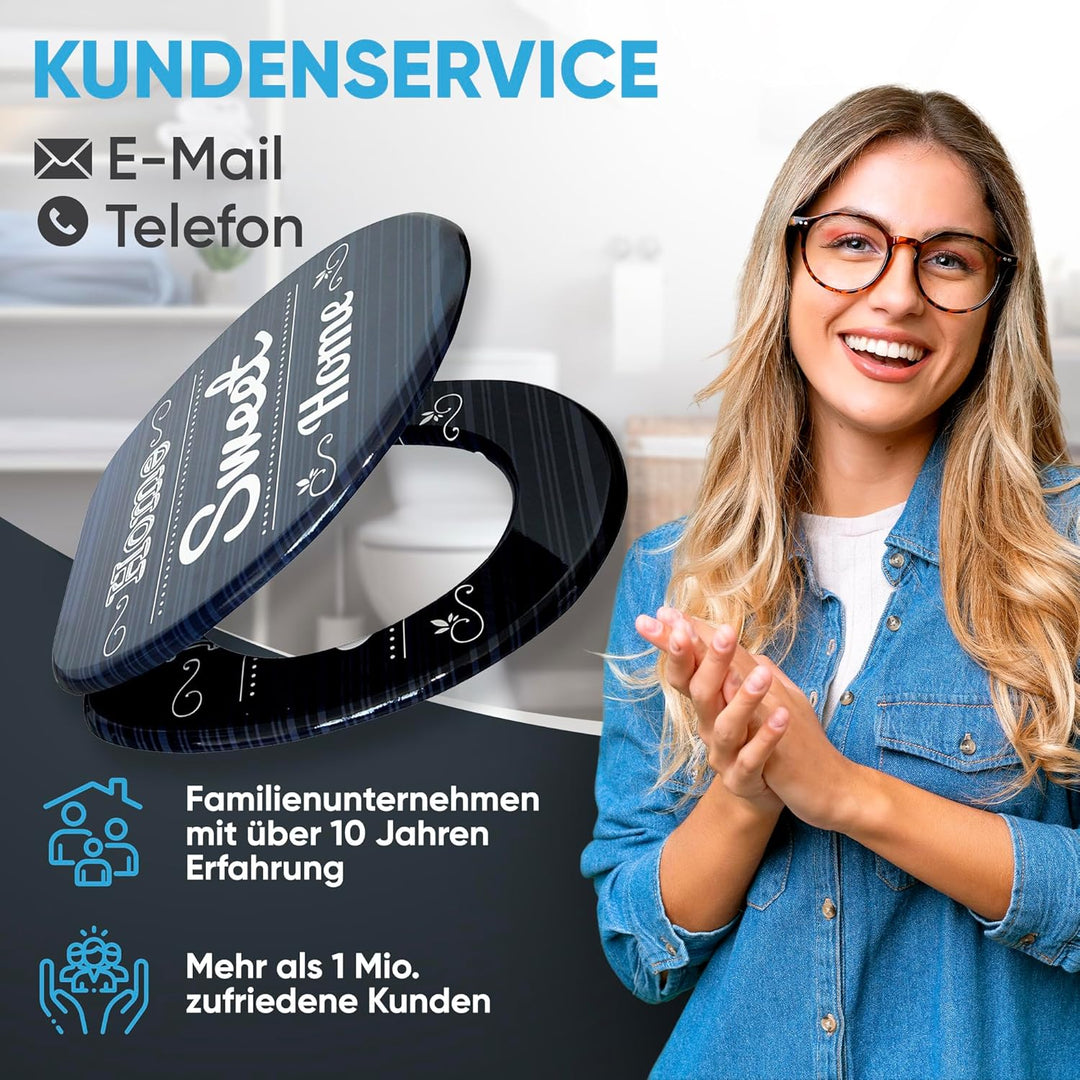 Sanilo WC Sitz mit Absenkautomatik, viele schöne Toilettendeckel zur Auswahl, hochwertige und stabil