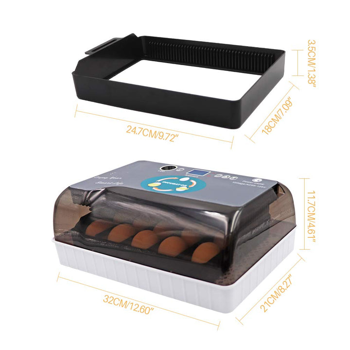 MUALROUS Inkubator Ei Vollautomatischer Brutmaschine Hühnereier Automatischer Hühnerbrutkasten Inkub