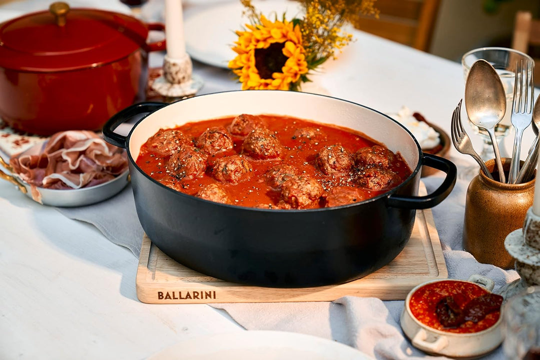 BALLARINI Bellamonte Auflaufform, Bräter, Dutch Oven, Emailliertes Gusseisen, Oval, 29 cm, 4,5 L, Sc