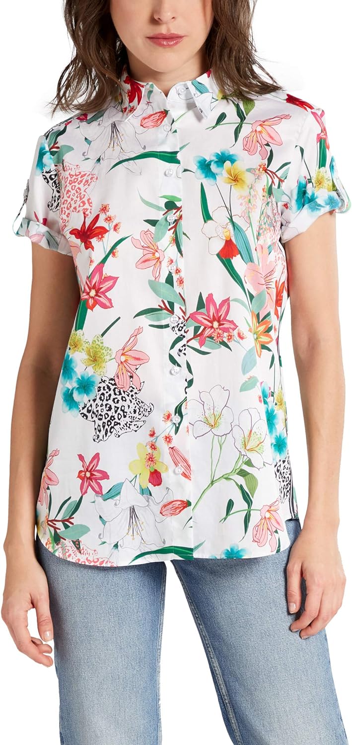 eterna Kurzarm Bluse Modern Classic Bedruckt