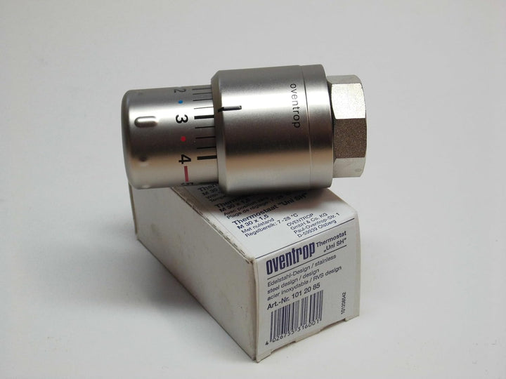 OventropSH Oventrop Thermostat Uni SH mit Nullstellung und Flüssig-Fühler 1012085, Edelstahl-Optik,