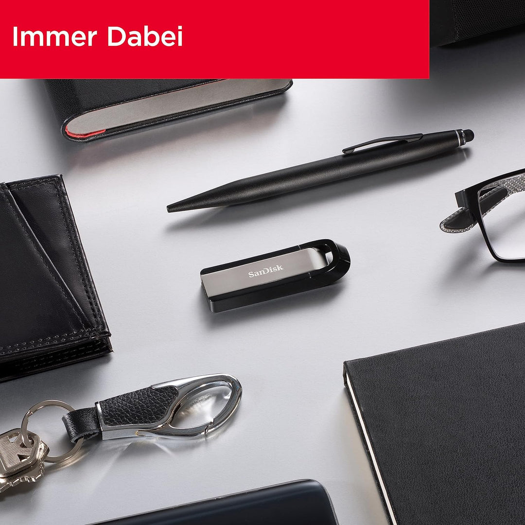 SanDisk Extreme GO USB 3.2 Flash-Laufwerk 128 GB (Highspeed USB, Lese- und Schreibgeschwindigkeit 40