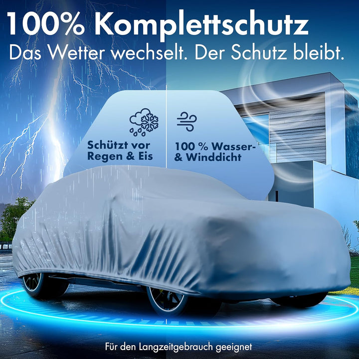 Walser Abdeckplane Auto All Weather Basic, Abdeckplane wasserdicht, 100% wetterfeste Auto Abdeckplan