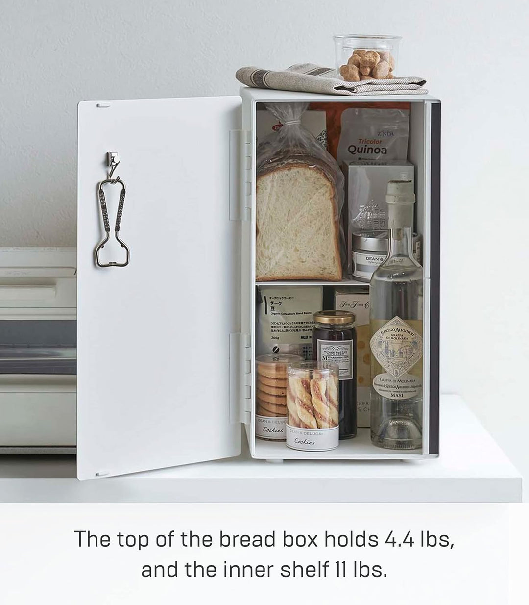 Yamazaki TOWER 5680 Brotkasten hoch Weiss, Weiss