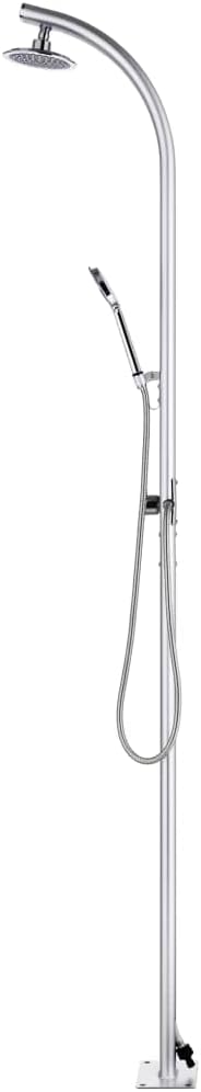 vidaXL Gartendusche Chrom-Zinkknopf Pooldusche Campingdusche Aussendusche Camping Pool Aussen Dusche