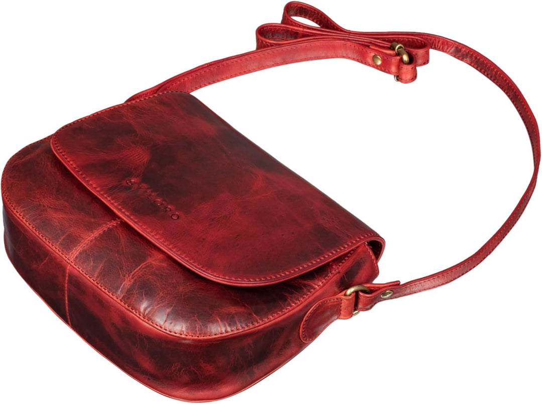 STILORD 'Savannah' Umhängetasche Damen Leder Handtasche kleine Schultertasche Crossbody Bag Ausgehta