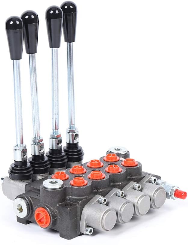 BJTDLLX Hydraulikventil Handhebelventil Steuergerät 4P40 Hydraulisches Wegeventil 4 Fach Adjustable