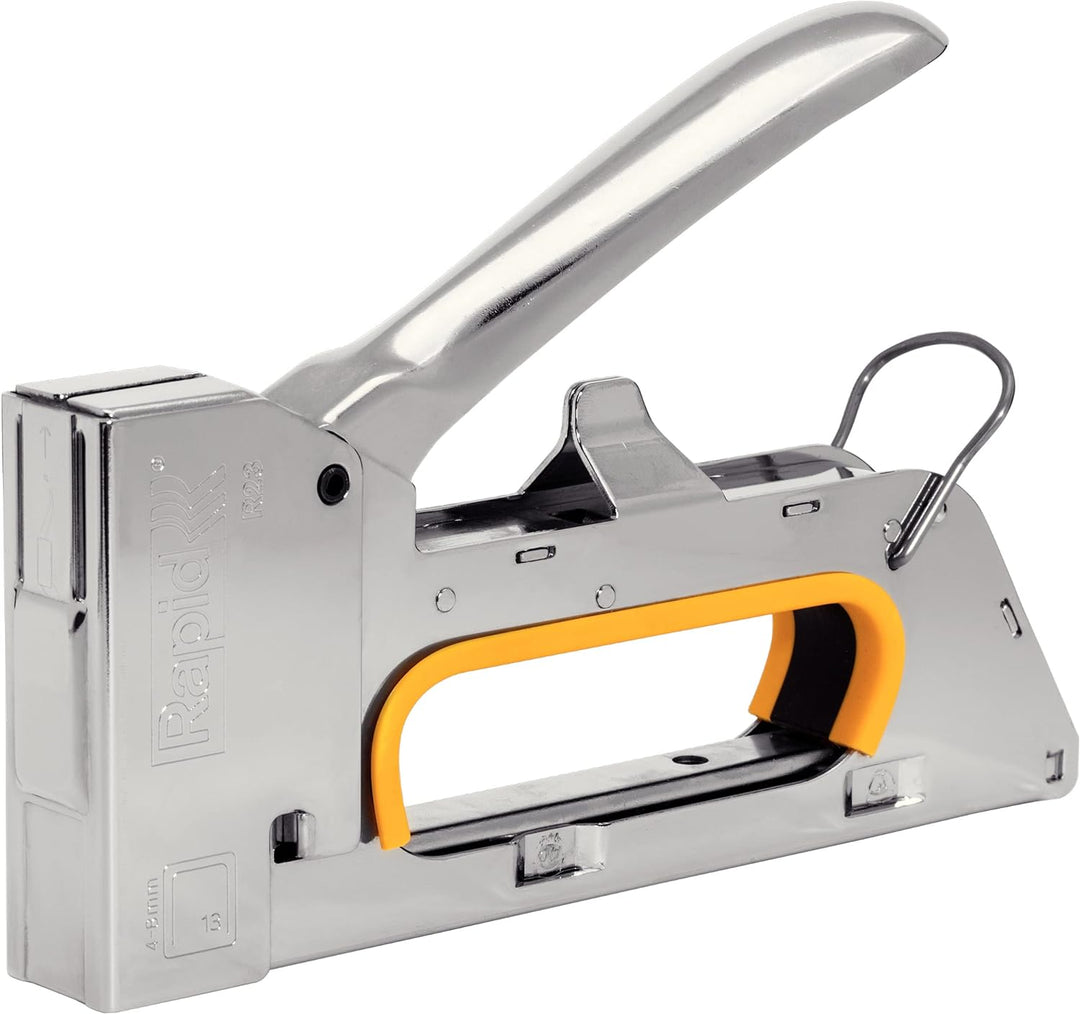 Rapid Handtacker R23, Tacker für Holz und Leinwand, Kompakt, Komplett aus Stahl, für Klammern Typ 13