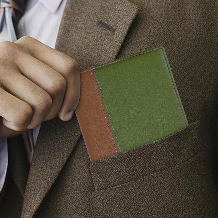 VISOUL Echt Leder Geldbörse Herren mit RFID Schutz Portemonnaie Gross mit Münzfach 10 Fächer Echtled